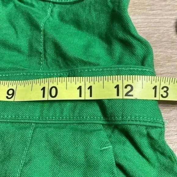 NEW Anthropologie Women's ‎ jumpsuit 0 D green twisted front tie back strap - Picture 8 of 8